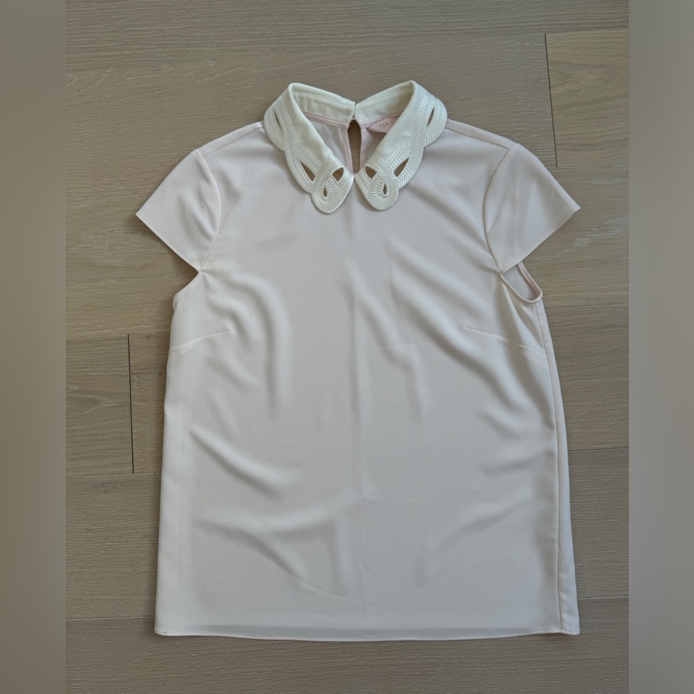 Ted Baker Light pink blouse with white lace collar